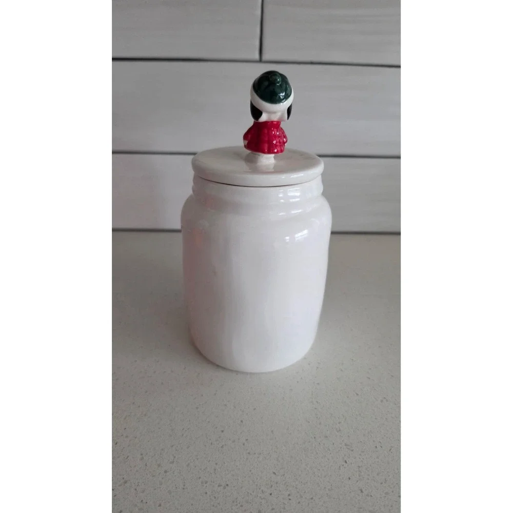 Snoopy Pet Treat Jar Puppy Cookie Canister RAE DUNN 8